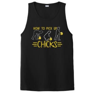 How O Pick Up Chicks Funny Cute Chicken Joke Lover PosiCharge Competitor Tank