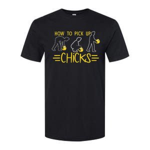 How O Pick Up Chicks Funny Cute Chicken Joke Lover Softstyle CVC T-Shirt