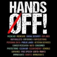 Hands Off Protest  Drawstring Bag
