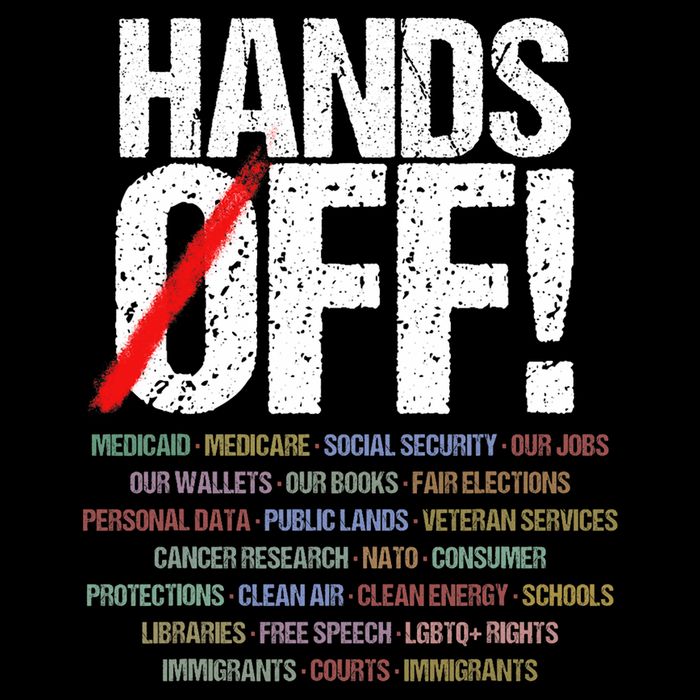 Hands Off Protest  Drawstring Bag
