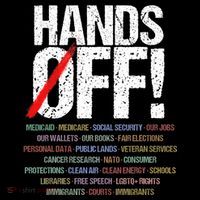 Hands Off Protest  16 in Basic Backpack