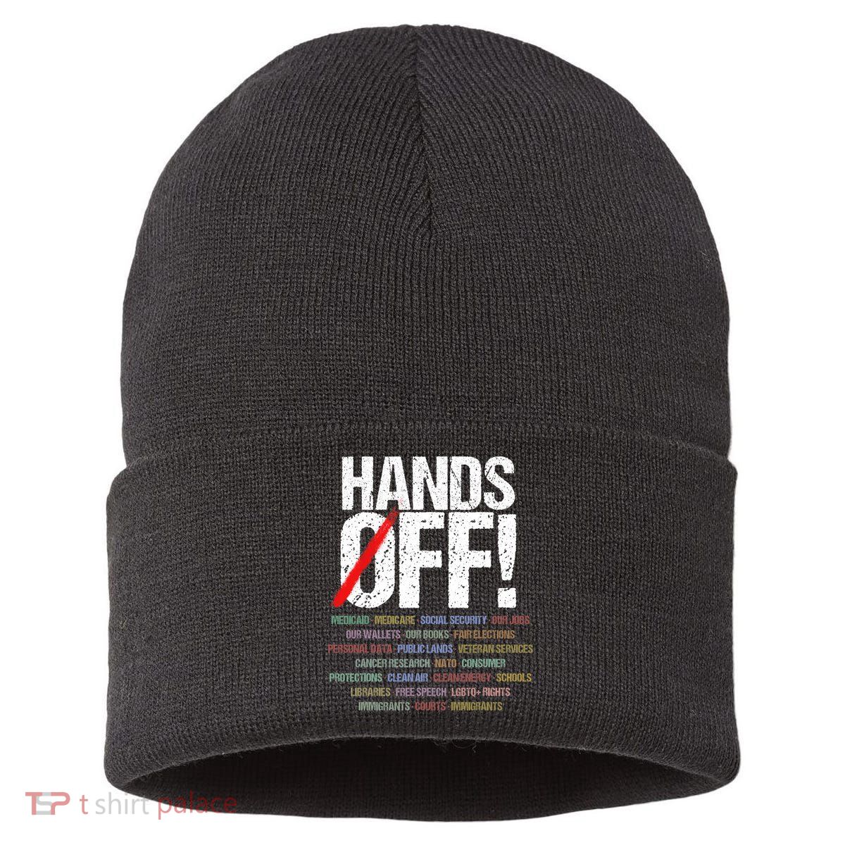 Hands Off Protest  Sustainable Knit Beanie
