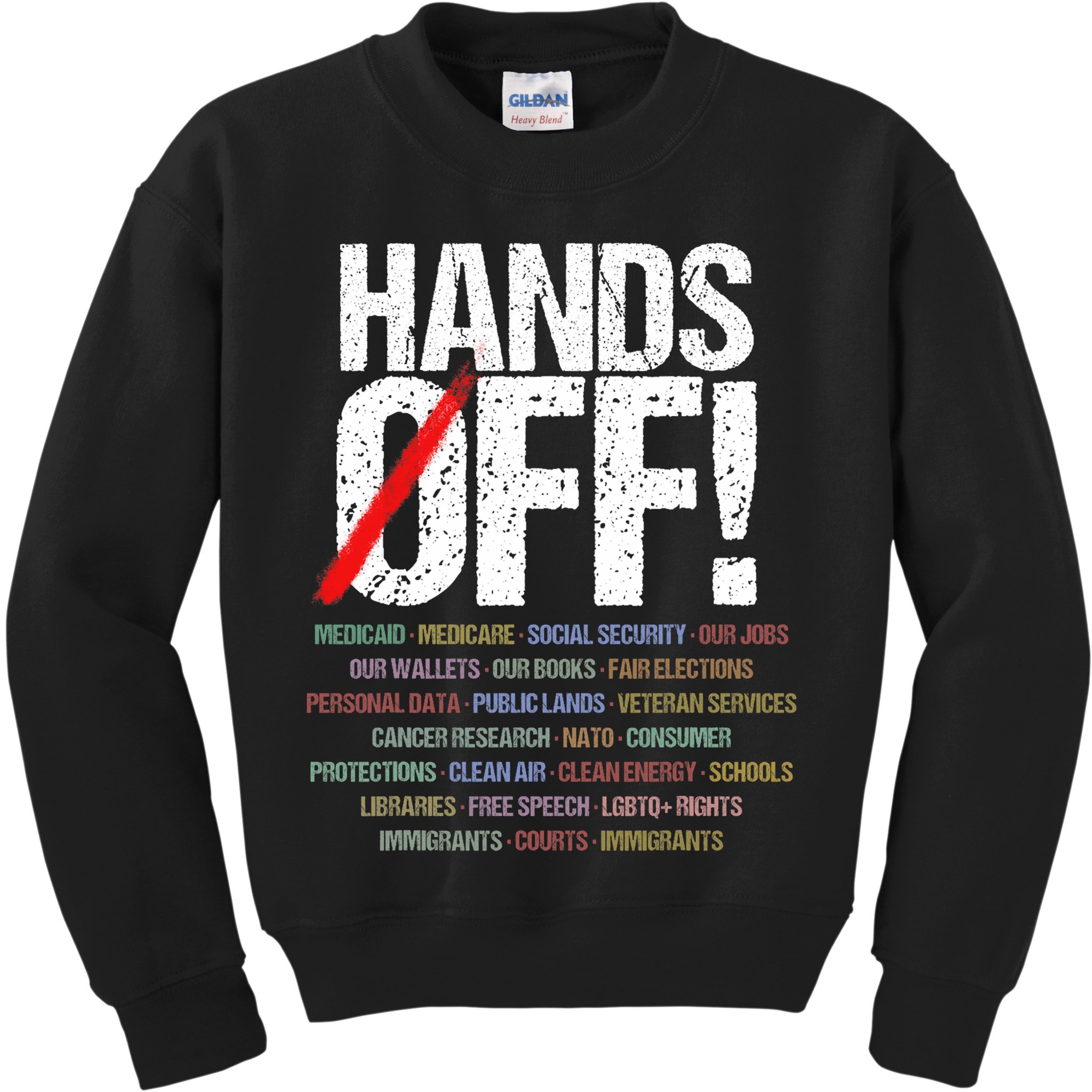 Hands Off Protest  Kids Sweatshirt