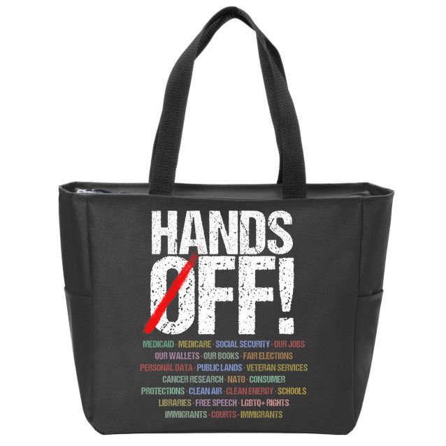 Hands Off Protest  Zip Tote Bag