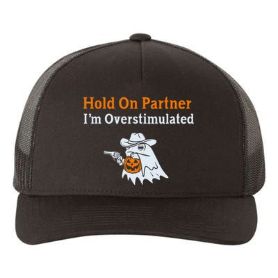 Hold On Partner IM Overstimulated Halloween Cow Frog Yupoong Adult 5-Panel Trucker Hat