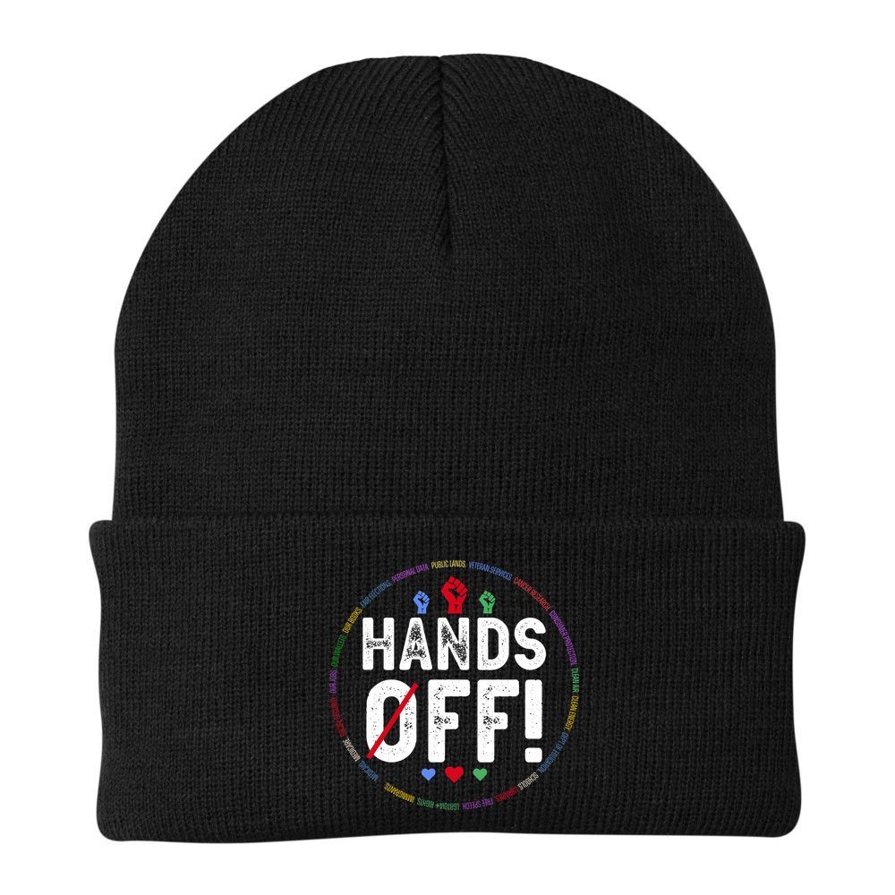 Hands Off Protest Social Security And Medicare Protest  Beanie