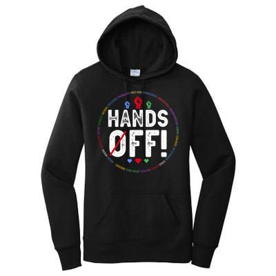 Hands Off Protest Social Security And Medicare Protest  Women's Pullover Hoodie