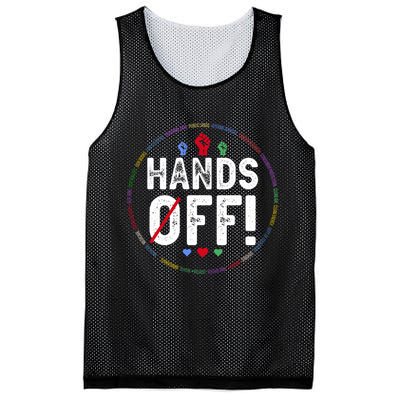 Hands Off Protest Social Security And Medicare Protest  Mesh Reversible Basketball Jersey Tank