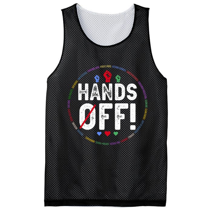 Hands Off Protest Social Security And Medicare Protest  Mesh Reversible Basketball Jersey Tank