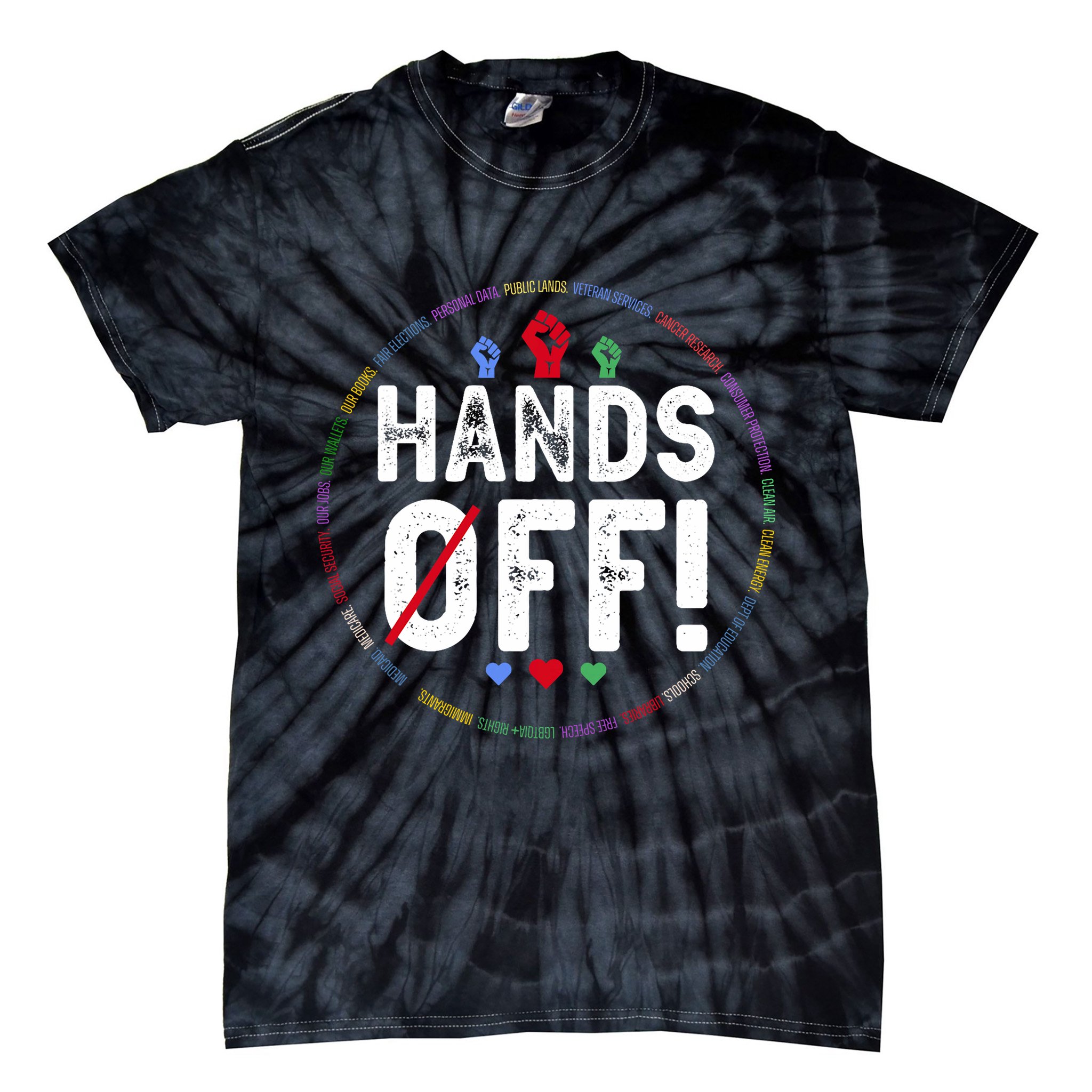 Hands Off Protest Social Security And Medicare Protest  Tie-Dye T-Shirt