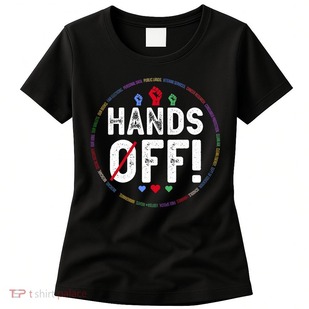 Hands Off Protest Social Security And Medicare Protest  Womens T-Shirt