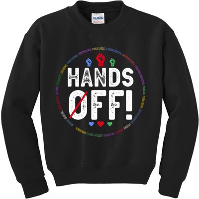 Hands Off Protest Social Security And Medicare Protest  Kids Sweatshirt