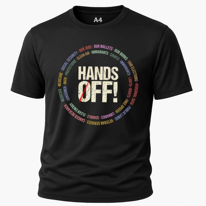 Hands Off Protest Social Security And Medicare Protest Cooling Performance Crew T-Shirt