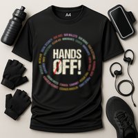 Hands Off Protest Social Security And Medicare Protest Cooling Performance Crew T-Shirt