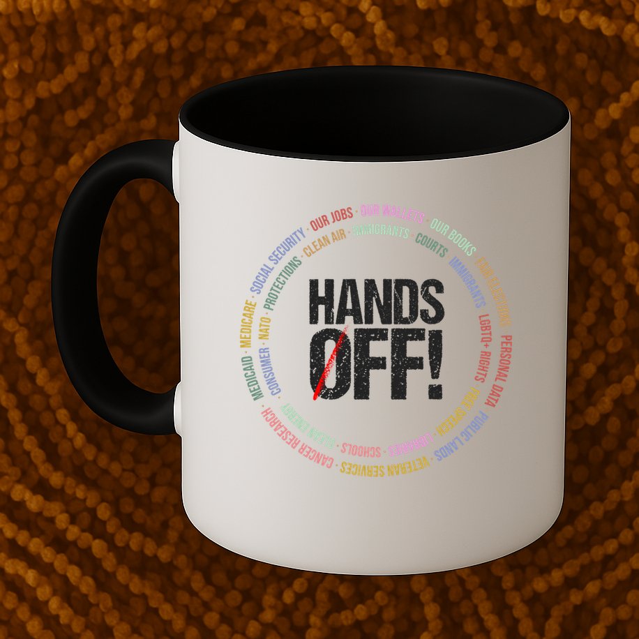 Hands Off Protest Social Security And Medicare Protest Mug