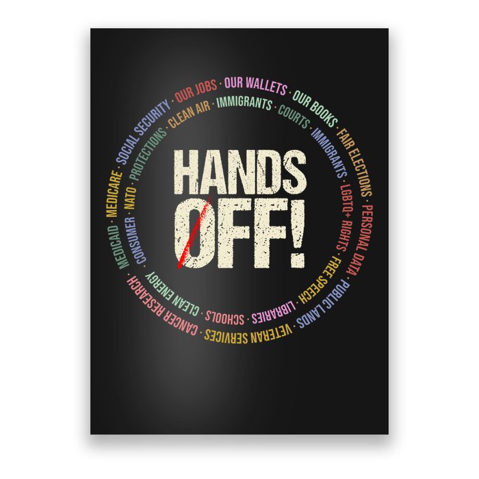 Hands Off Protest Social Security And Medicare Protest Poster