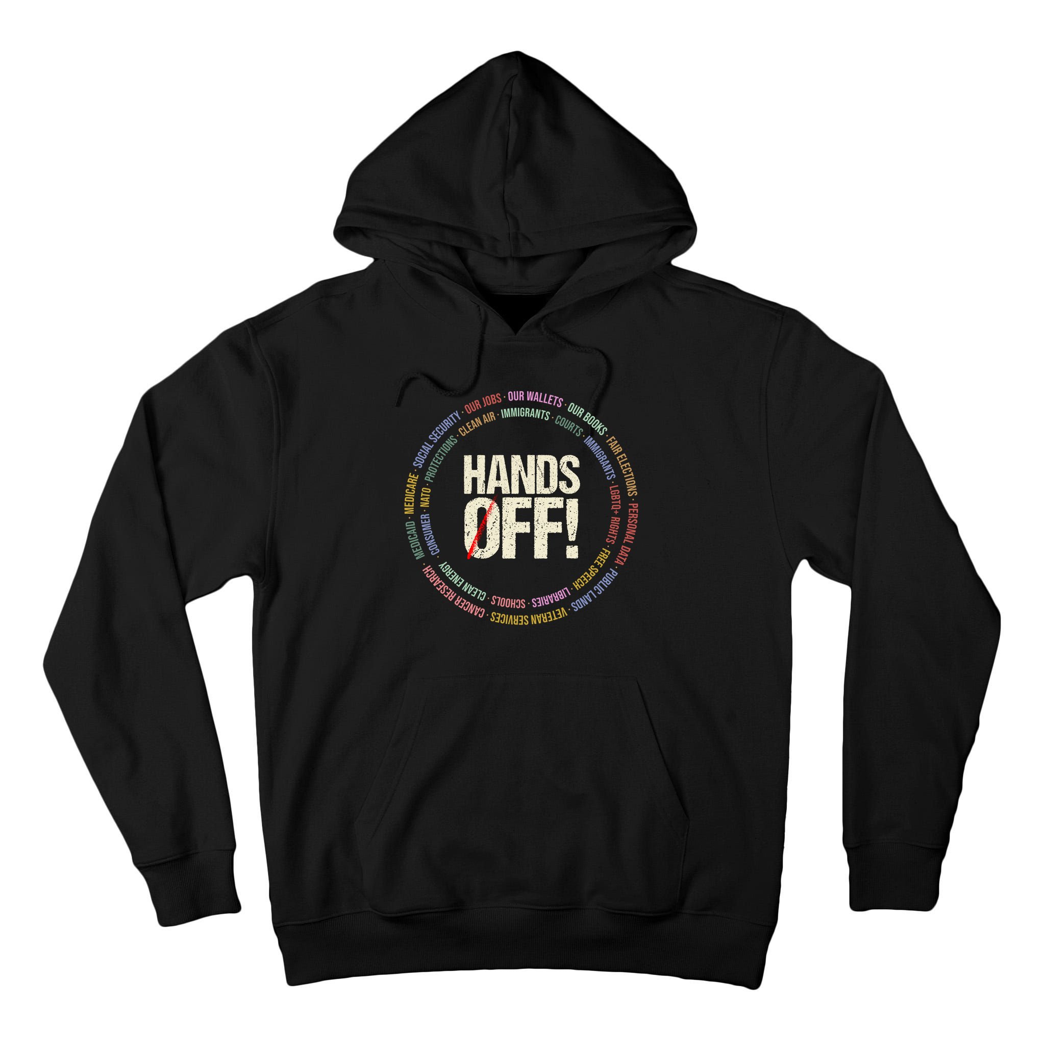 Hands Off Protest Social Security And Medicare Protest Tall Hoodie