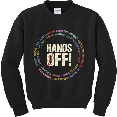 Hands Off Protest Social Security And Medicare Protest Kids Sweatshirt