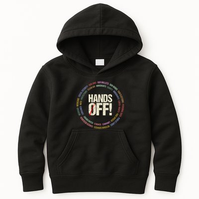 Hands Off Protest Social Security And Medicare Protest Kids Hoodie