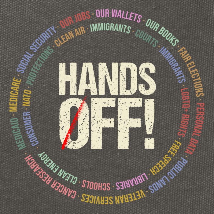 Hands Off Protest Social Security And Medicare Protest Cotton Canvas Backpack