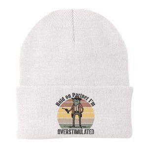 Hold On Partner Im Overstimulated Cowboy Frog Knit Cap Winter Beanie