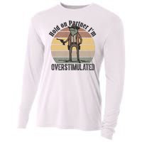 Hold On Partner Im Overstimulated Cowboy Frog Cooling Performance Long Sleeve Crew