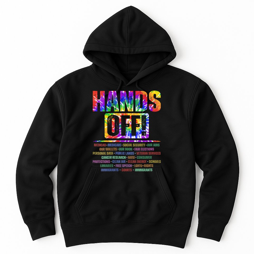  Hands Off Protest Social Security And Medicare Protest V-Neck Hoodie