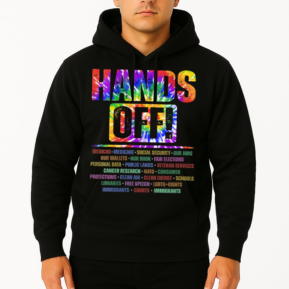  Hands Off Protest Social Security And Medicare Protest V-Neck Hoodie