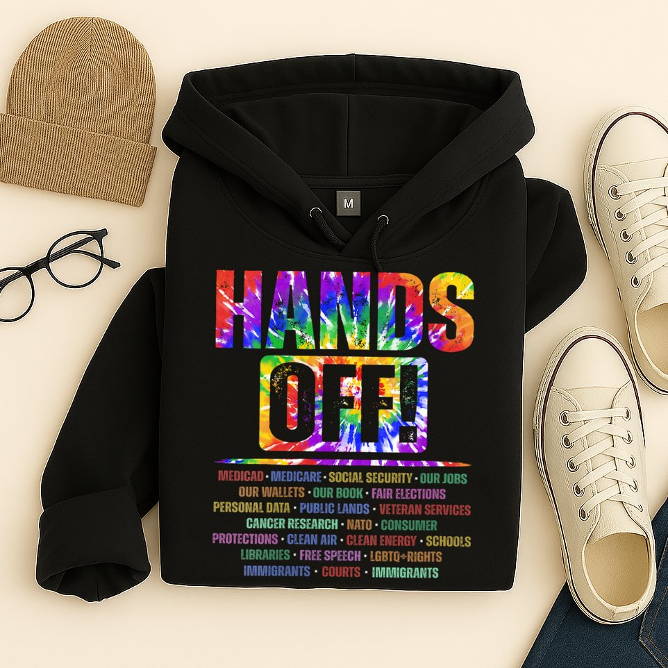  Hands Off Protest Social Security And Medicare Protest V-Neck Hoodie