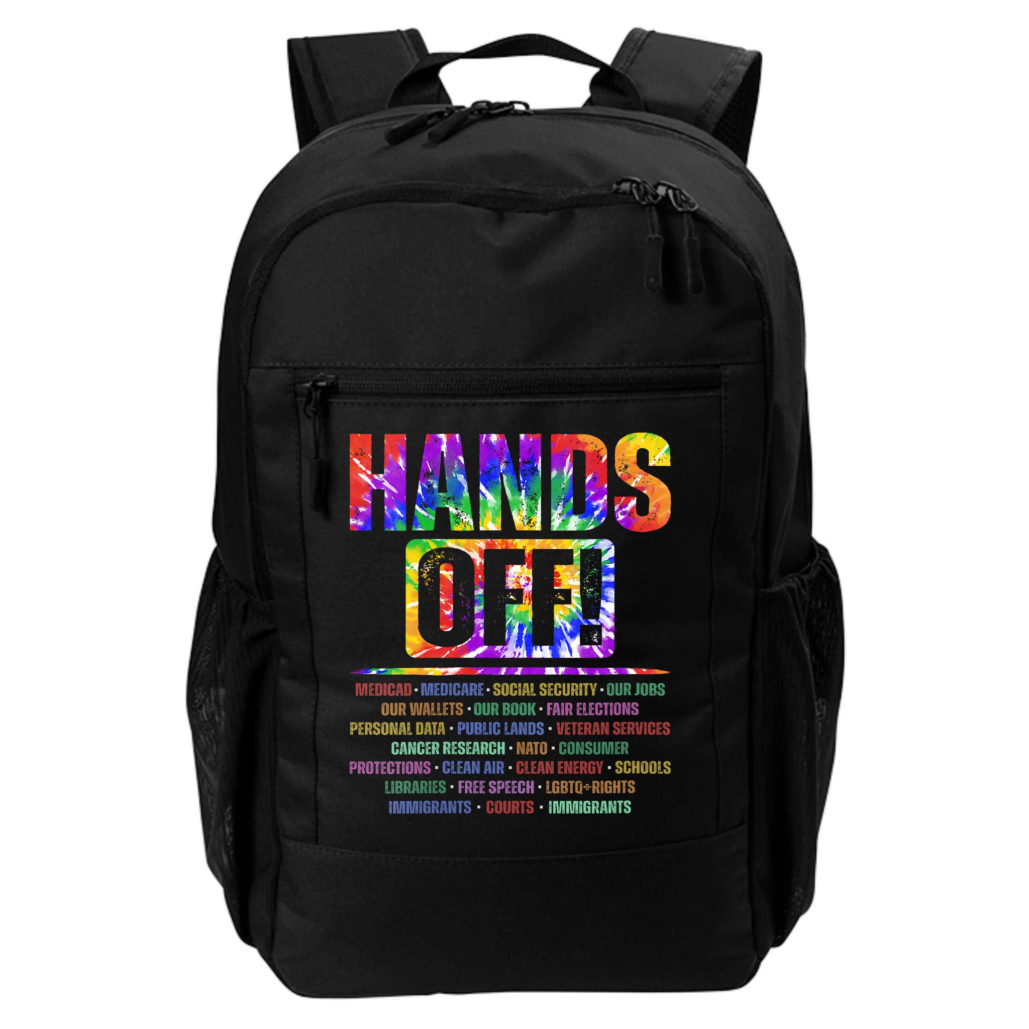  Hands Off Protest Social Security And Medicare Protest V-Neck Backpack
