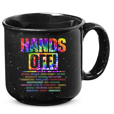  Hands Off Protest Social Security And Medicare Protest V-Neck 15oz Campfire Ceramic Mug