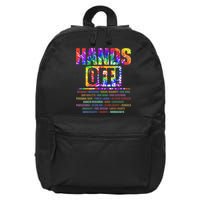  Hands Off Protest Social Security And Medicare Protest V-Neck 16 in Basic Backpack