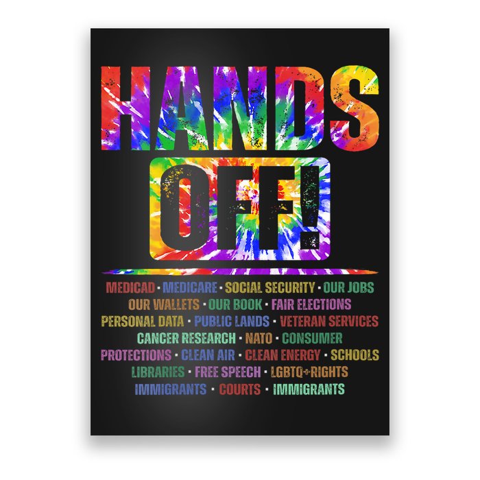  Hands Off Protest Social Security And Medicare Protest V-Neck Poster