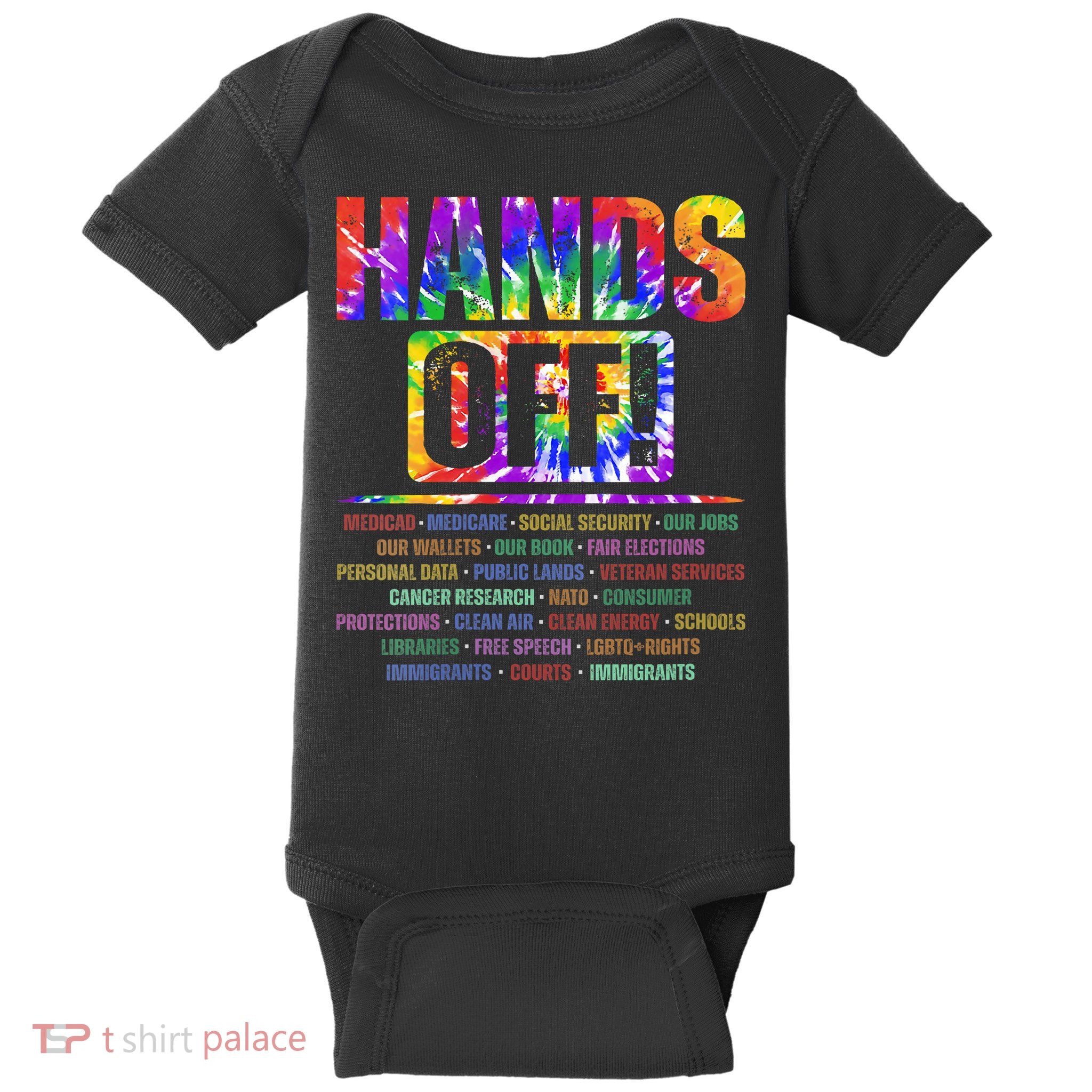  Hands Off Protest Social Security And Medicare Protest V-Neck Baby Bodysuit