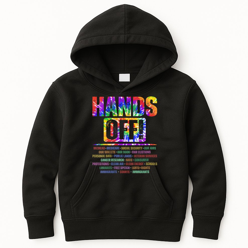  Hands Off Protest Social Security And Medicare Protest V-Neck Kids Hoodie