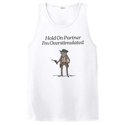 Hold On Partner IM Overstimulated Cowboy Frog Vintage PosiCharge Competitor Tank