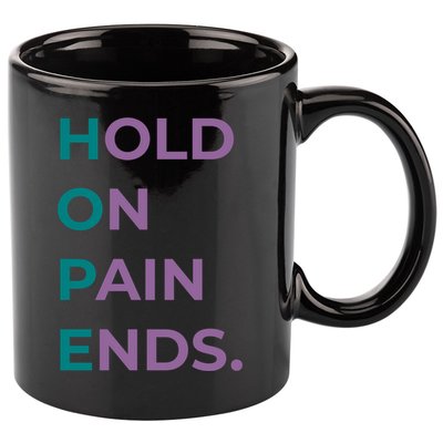 Hold On Pain Ends Hope Suicide Awareness Survivor Gift 11oz C Handle Ceramic Mug