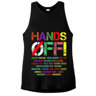 Hands Off Protest Gift Ladies PosiCharge Tri-Blend Wicking Tank