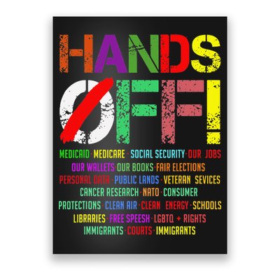 Hands Off Protest Gift Poster