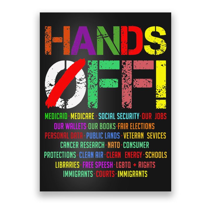Hands Off Protest Gift Poster