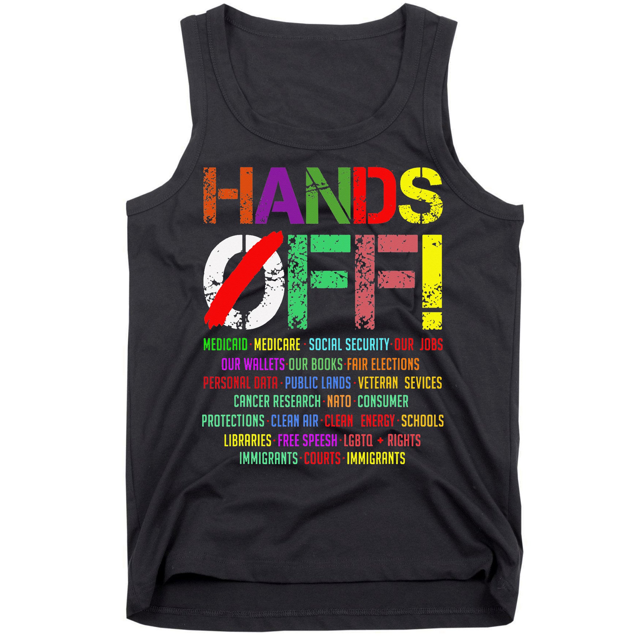 Hands Off Protest Gift Tank Top
