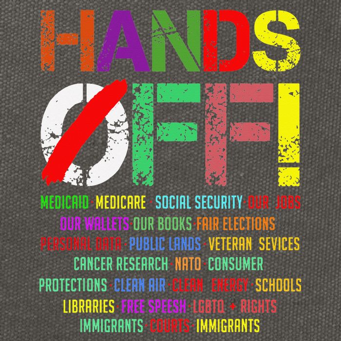 Hands Off Protest Gift Cotton Canvas Backpack