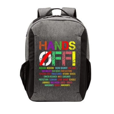 Hands Off Protest Gift Vector Backpack