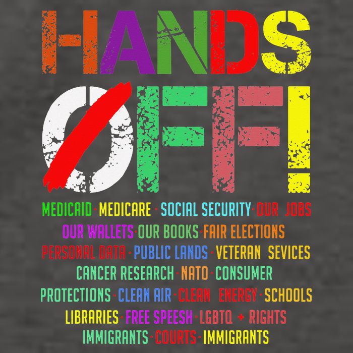 Hands Off Protest Gift Vector Backpack