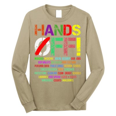 Hands Off Protest Gift Long Sleeve Shirt