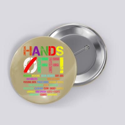 Hands Off Protest Gift Button