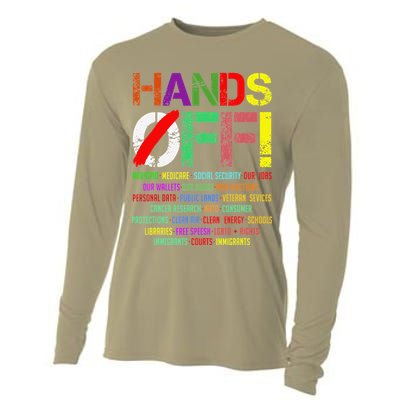Hands Off Protest Gift Cooling Performance Long Sleeve Crew