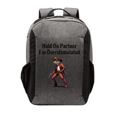 Hold On Partner IM Overstimulated Cowboy Frog Vintage Vector Backpack