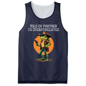 Hold On Partner IM Overstimulated Cow Frog Mesh Reversible Basketball Jersey Tank