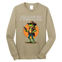 Hold On Partner IM Overstimulated Cow Frog Long Sleeve Shirt